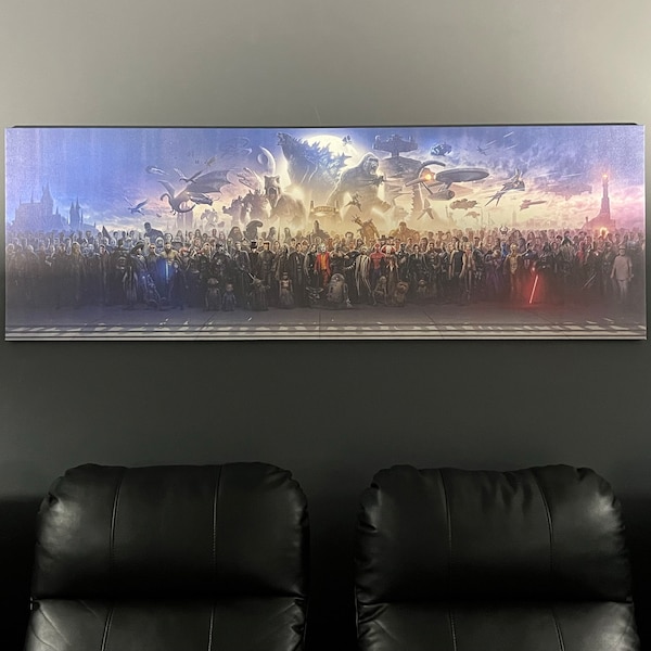 Blockbuster 150 Movies Characters XXL ' Blockbuster Fine Art Panorama ...
