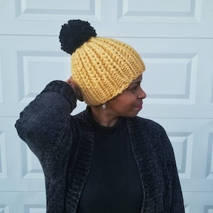 Knitting Pattern // Chunky Knit Beanie Pattern // Knitted Hat Pattern ...