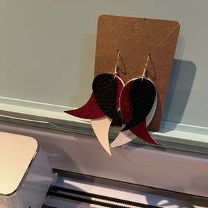 Louis Vuitton Teardrop Faux Leather Earrings