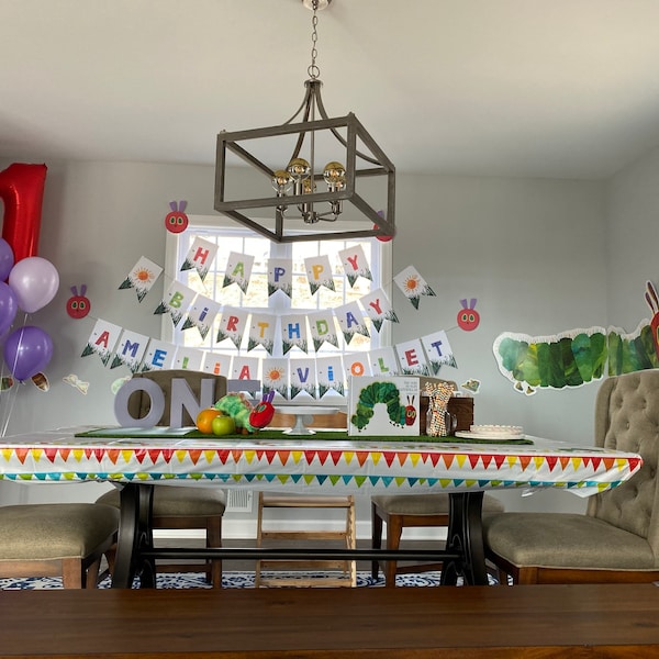 Eric Carle the Very Hungry Caterpillar Birthday Party Bunting " Welcome ...