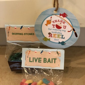 Live Bait Fishing Party Favor Tags Printable Fishing Party Treat Bag ...
