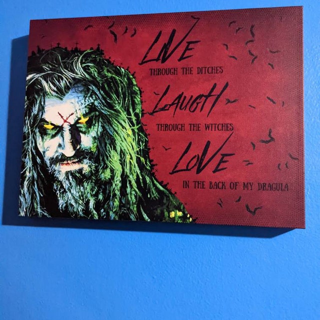 Live Laugh Love Rob Zombie Canvas - Metal, Rock Art - Etsy