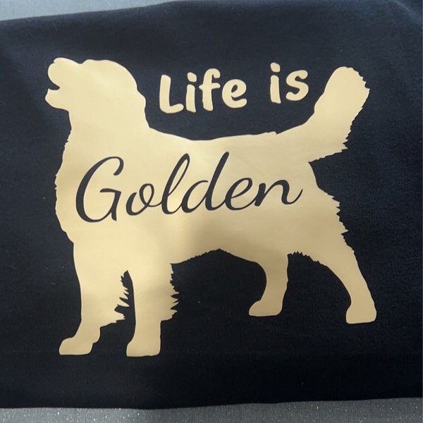 Life is Golden Svg, Golden Retriever Svg, Dog Lover Digital Files, Cut ...
