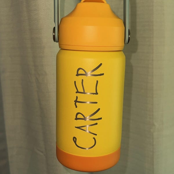 Personalized Kids Water Bottle With Straw – 12 oz Stainless Steel ...