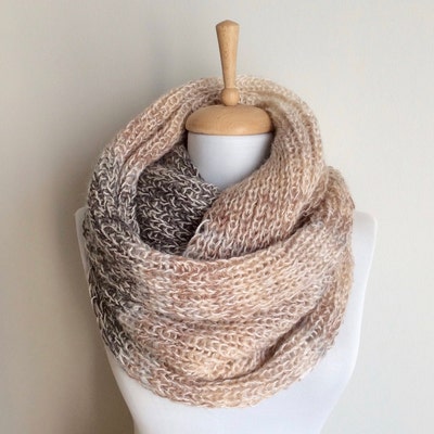 Knit Scarf Infinity Scarf Women Scarf Knit Cowl Scarf Knitted Scarf ...