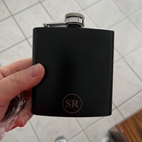 Personalised Engraved Flask - PU Grey Leather/Suede Flask - Birthday Wedding !! - Foto 11