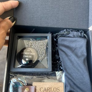 Groomsman Gift Set, Personalized Pocket Watch, Sunglasses, keychain in Groomsman Gift Box, anniversary Gift, father's gift, Mens Gift
