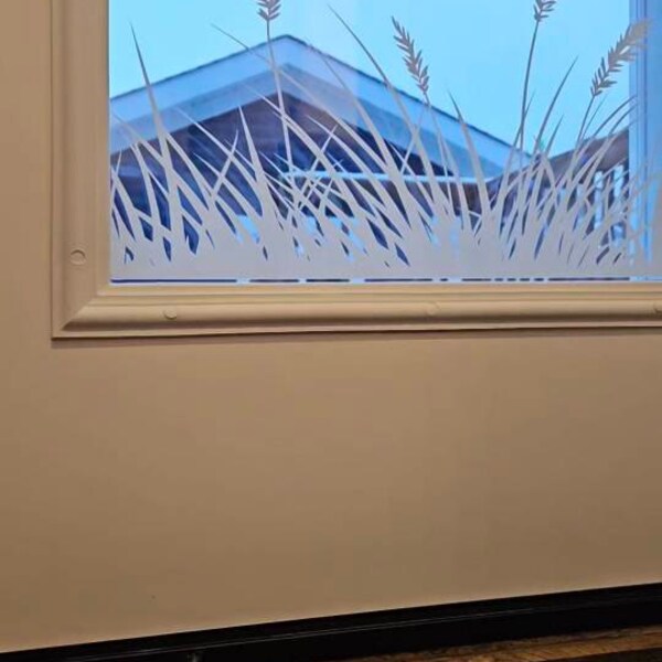 Window Cling Decoration Reed Grass Maritime Reusable Sticker - Etsy