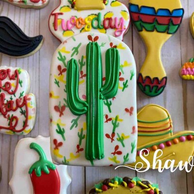 Fiesta 3 Part Background Stencil Cookie Stencil - Etsy