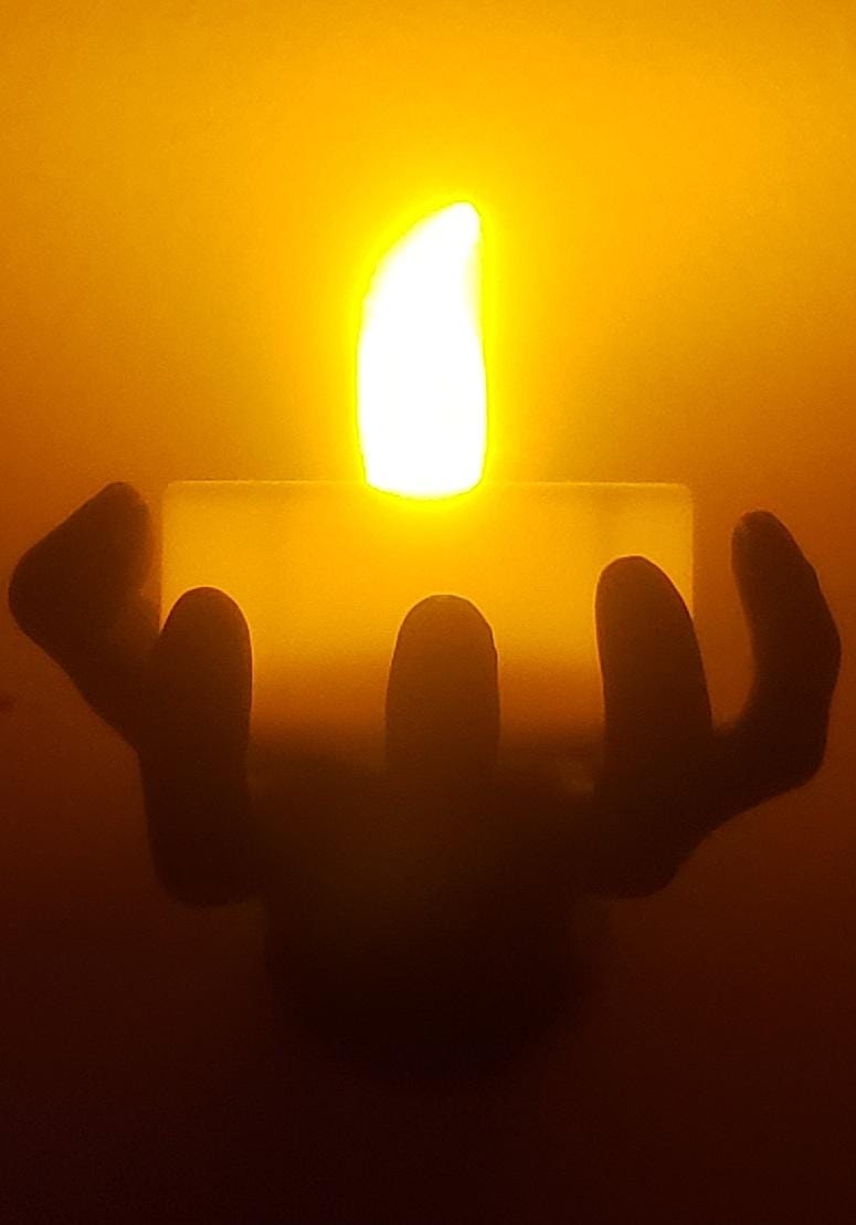 Spooky Hands Wall Candles Tealight Included | Creepy LED Candles for Halloween Wall Decor | Wall Lights| Halloween Decor | Small Spooky Hand
