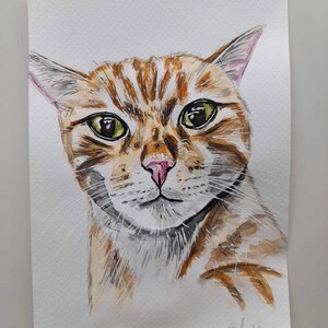 Custom Hand Painted Watercolour Pet Portrait | Dog, Cat, Bird, Horse Artwork | Painting from Photo | Personalised Gift | Pet Memorial