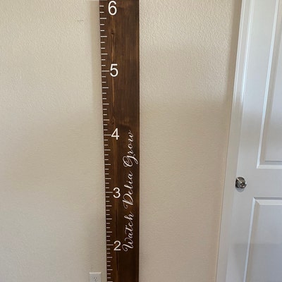 HAND PAINTED Growth Ruler, Growth Chart, Measuring Stick, Kid Ruler ...