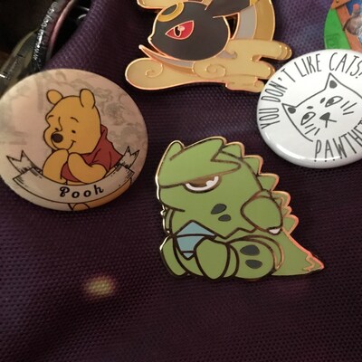 Grumpy Lizard Tyranitar Enamel Pin - Etsy