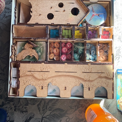 Wooden Organizer Insert For Teotihuacan Board Game + All Expansions - Quick Setup Storage