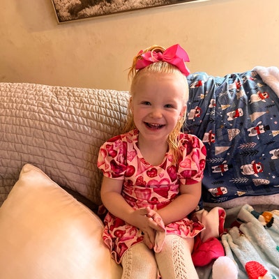 Rainbow Heart Dress, Twirly Dress, Full Circle Skirt, Buttery Soft