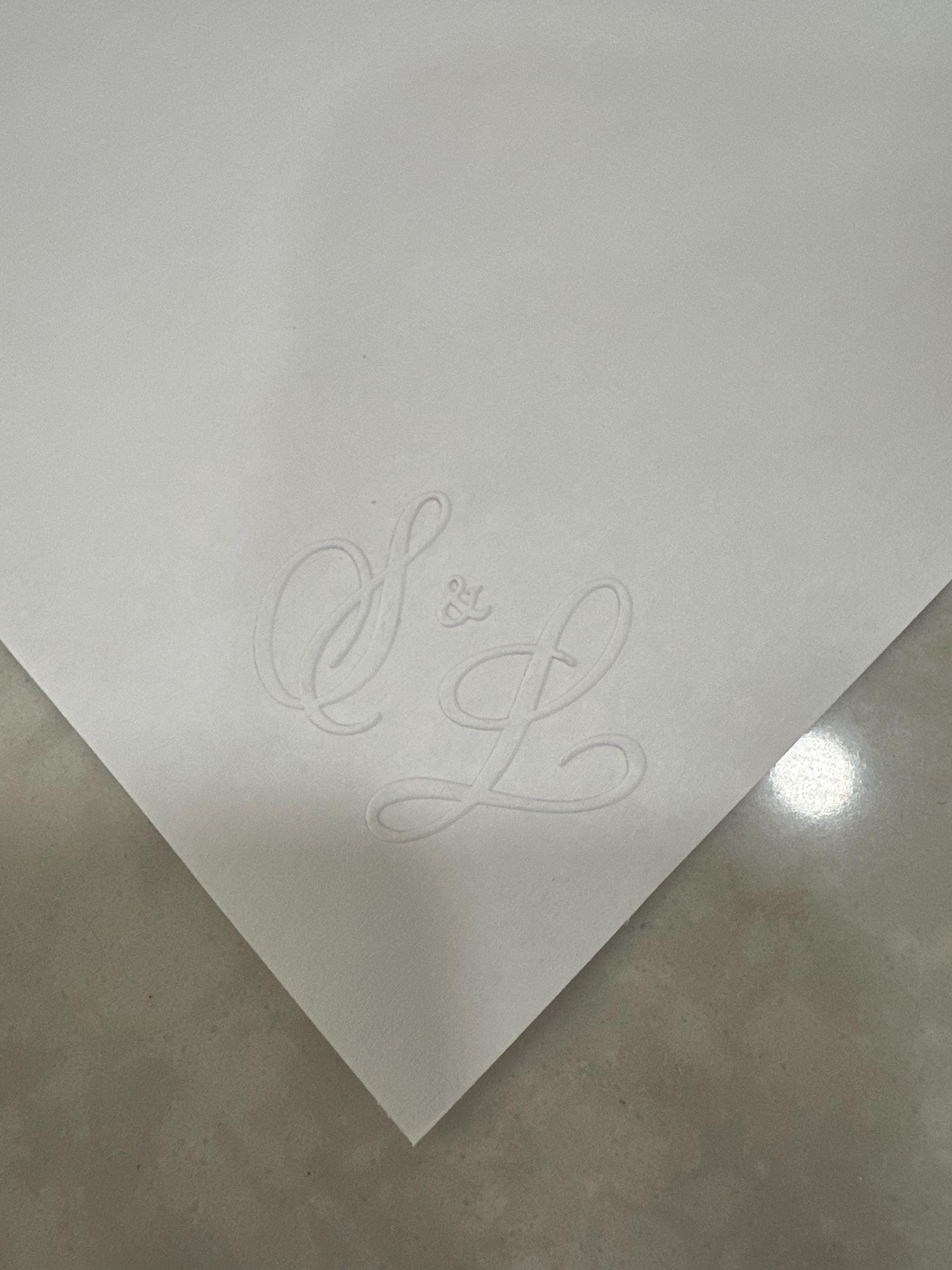 Monogram Embosser | 48 Designs | Custom your wedding embosser | Napkin Embosser | Envelope and Invitation Embosser