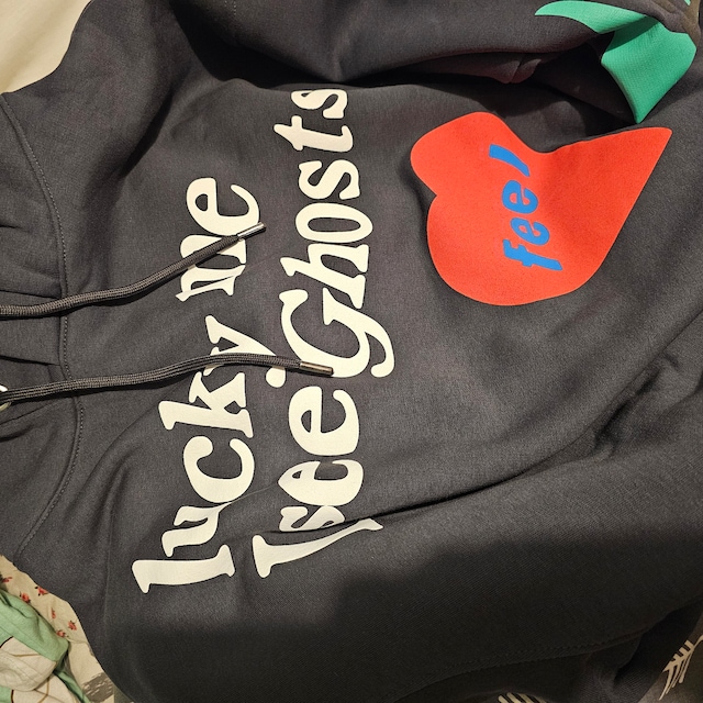 Automne Hiver New West Enfants Voir Fantôme Femmes Hommes Sweats À Capuche Haute Qualité Lucky Me I See Ghosts Sweat À Capuche Pull W220812 Du 42,61 € | DHgate