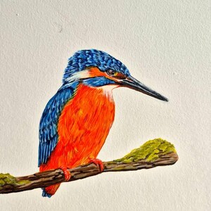 カワセミの水彩画チュートリアル：リアルな鳥のアート（PDF