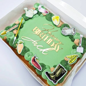 Sheet Cake Topper, Happy Birthday, Glitter Cardstock, Personalised ...