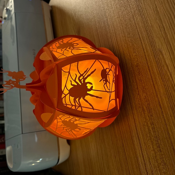 Scary Spider Pumpkin Lanterns SVG for Cricut Projects Diy Halloween ...