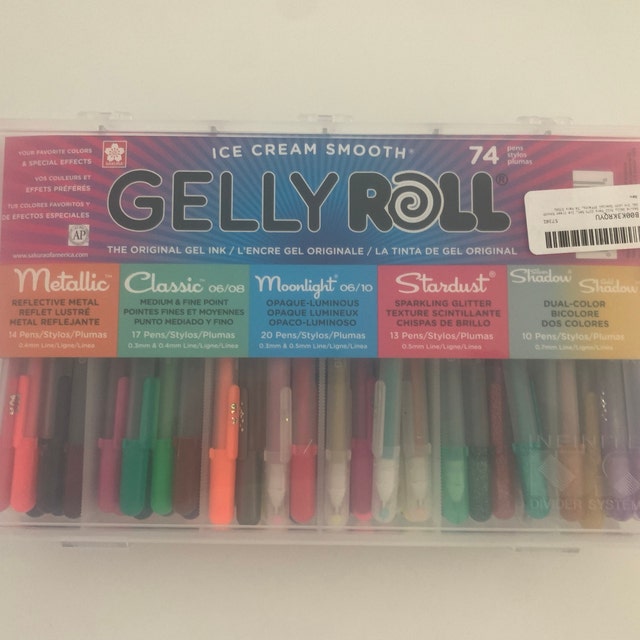 Sakura Gelly Roll Pens Gift Set, Ice Cream Smooth Gel Ink with  Special Effects, 74 Pens 57361