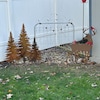 Rustic Metal Standing Rabbit Yard Art With Stake Steel Bunnies Metal ...