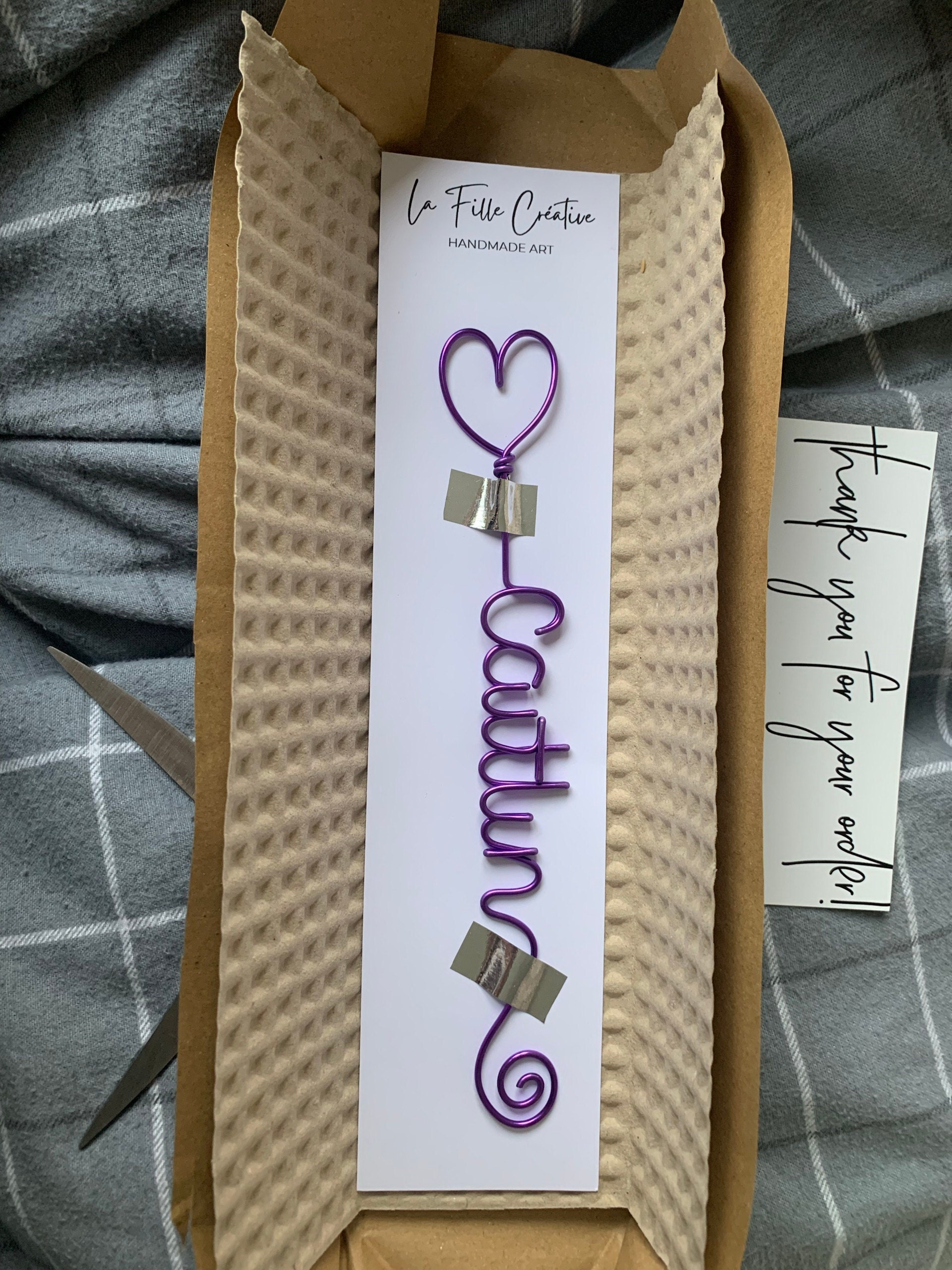 Personalised Bookmark - Wire Name Bookmark - Custom Bookmark Gift - Planner Marker - Back to School Gift - Teacher Gift - Book Lovers Gift