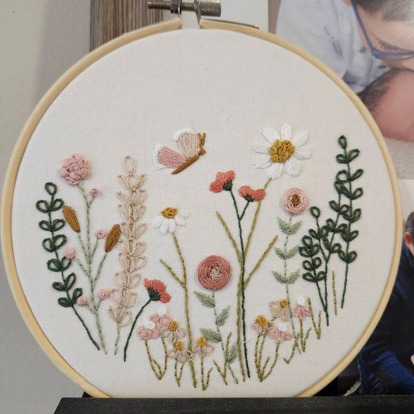 Wildflower Meadows // 6 Inch Embroidery Hoop Art // PDF Pattern With ...