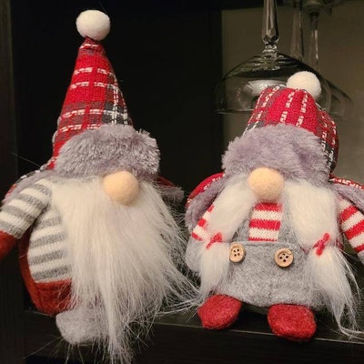 Christmas Gnome Couple Nordic Standing Gnome Christmas - Etsy