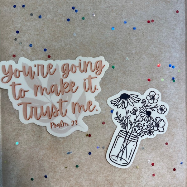 Floral FAITH Sticker Pack | Bible Verse Stickers | Scripture Christian ...