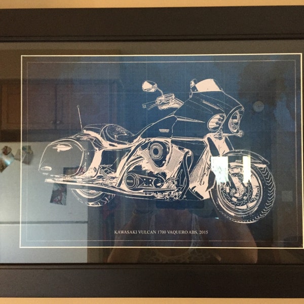 Quadro Harley Davidson Vintage KUSTOM ART - Stampa Su Legno Easy Rider - Foto 9