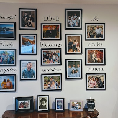 Set of 12 Family Quote Words Vinyl Wall Sticker Picture Frame Wall Home ...
