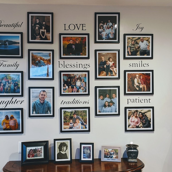 Set of 12 Family Quote Words Vinyl Wall Sticker Picture Frame Wall Home ...