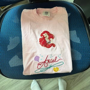The Little Mermaid Ariel Autograph Machine Embroidery. - Etsy