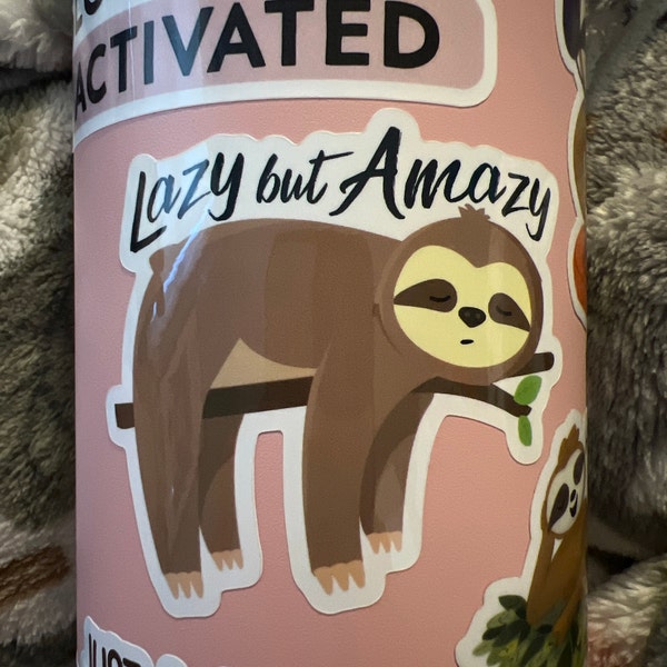 Sloth Sticker, Vinyl Stickers, Laptop Decal, Sloth Gift for Her, Cute ...