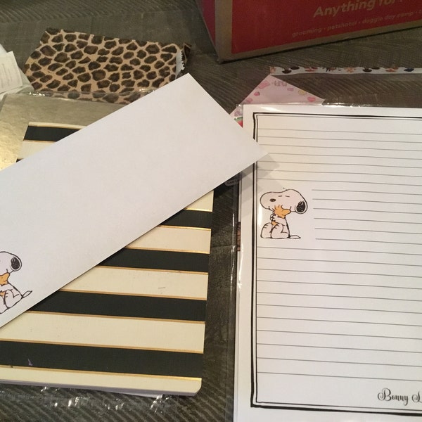 Lined Stationery Set Snoopy and Woodstock - Stationary Writing Paper ...