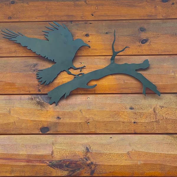Raven, Metal Wall Art, Raven Metal Art, Metal Home/office Dcor, Made ...