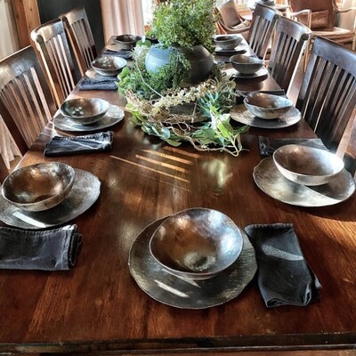 Unique Dinnerware Set, Rustic Ceramic 3 Piece Dinner Set, Stoneware ...