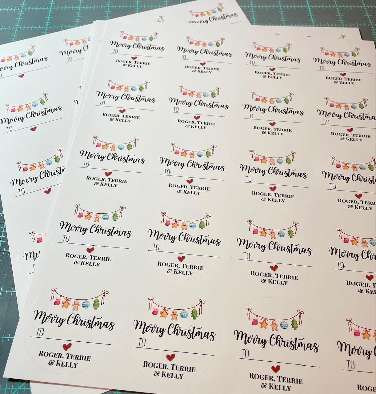 Custom Christmas Stickers / Gifts /  Christmas Stickers / Merry Christmas Labels / Personalized gift Stickers