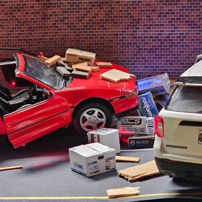 Printable Diorama Parking Lot 1/18 Scale Garage Diorama downloadable ...