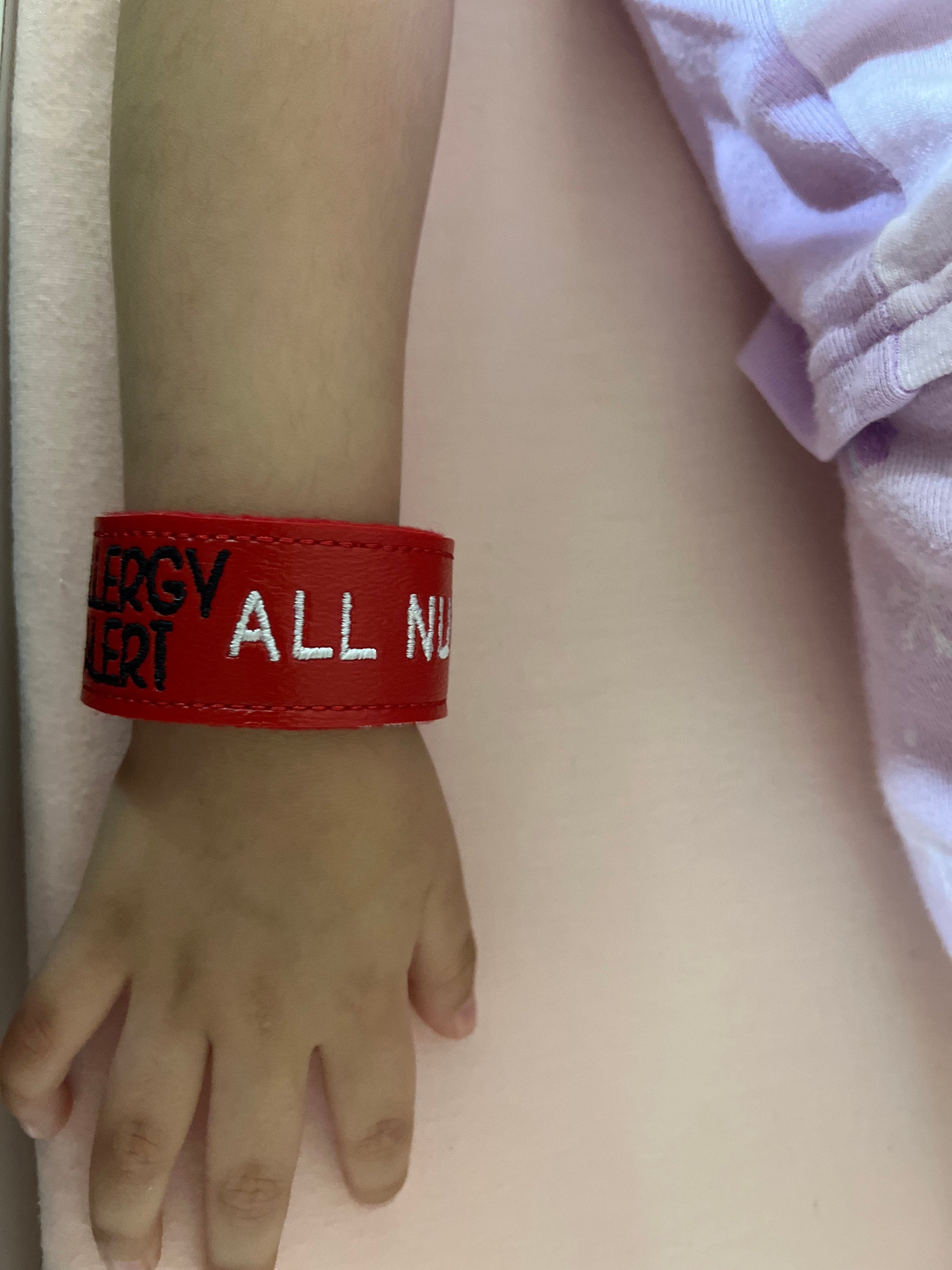 Peanut Tree Nuts Milk Dairy Egg Shellfish Soy Gluten Bee Custom Food Allergy Medical Alert Snap Tab Bracelet by Sara Sews Stuff