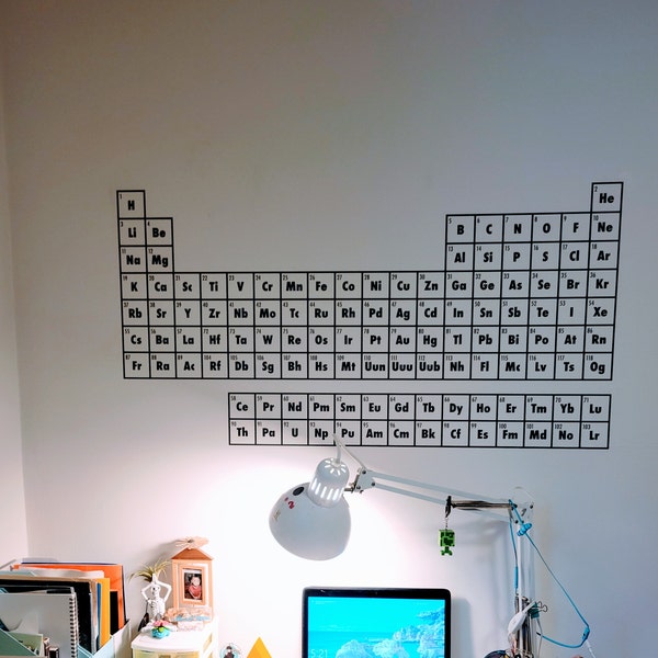 Periodic Table of Elements Wall Decal for Science Classroom, Kid's Room ...