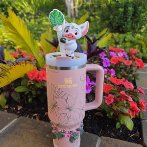 GASHIMA Tall or Venti Complete Set 直筆サイン Tropical Hibiscus Engraved 40oz Tumbler | Stanley Quencher | With