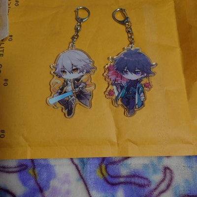 Bennett and Razor Keychains Genshin Impact Arcylic Charms - Etsy
