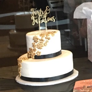 Forty Fabulous Cake Topper Etsy