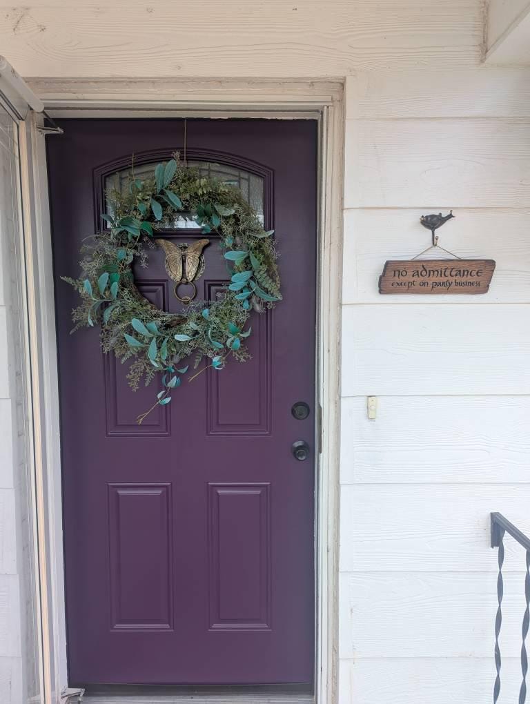 No Admittance Except on Party Business Sign, Engraved In Wood