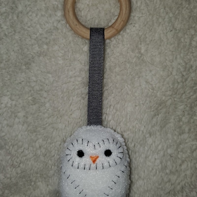 Snowy Owl Felt Rattle - Etsy