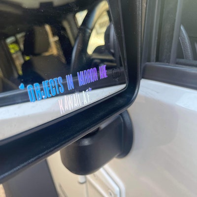 2pcs X Objects In Mirror Are Losing Vinyl Die Cut Decal Funny - Foto 4