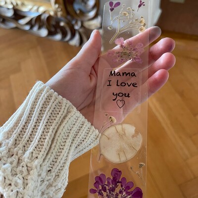 I Love You Nana Bookmark Real Pressed Flowers Granny Gift - Etsy UK