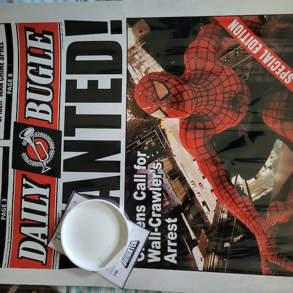 Spiderman Daily Bugle Newspaper Print Sam Raimi Movie Poster Etsy